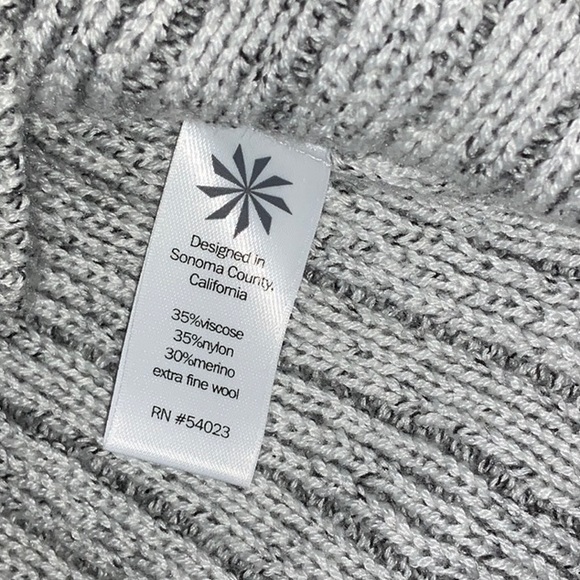 NWOT Athleta Borealis Knit Sweater - Merino Wool Blend - Heather Gray - Size S - Picture 5 of 5